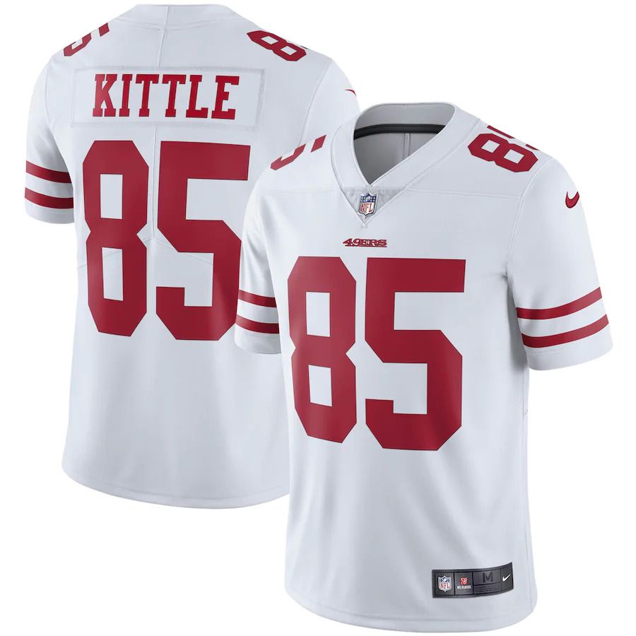 Men San Francisco 49ers #85 George Kittle Nike White Vapor Limited NFL Jersey->san francisco 49ers->NFL Jersey